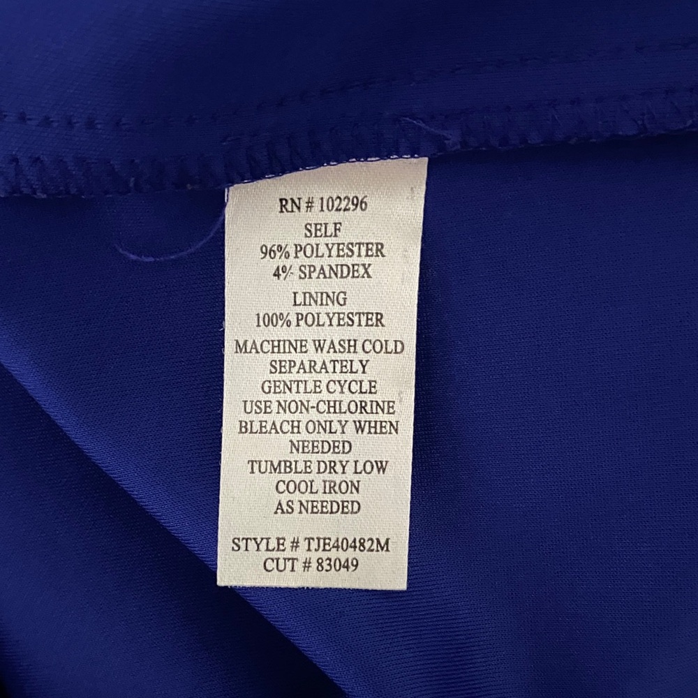 Connected Apparel Petal Sleeve Sheath Dress Royal Blue - Picture 8 of 8